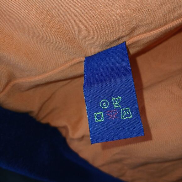 Vintage Ralph Lauren Golf Navy Fleece Mens XL Jacket Full Zip Orange Lined USA - Picture 16 of 16